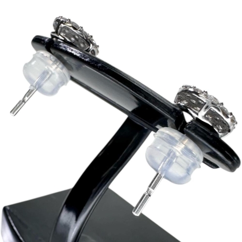 ダイヤモンド 計0.25×2ct ピアス K18WGホワイトゴールド 18金 0.9g レディース【中古】【真子質店】【NN】【TMiY】