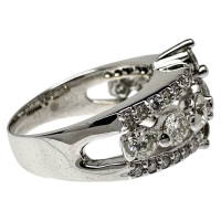 12号 ダイヤモンド 計1.70ct リング・指輪 K18WGホワイトゴールド 18金 7.9g レディース【中古】【真子質店】【NN】【IDMax】