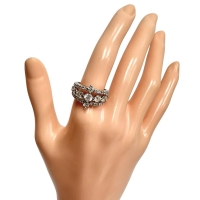 12号 ダイヤモンド 計1.70ct リング・指輪 K18WGホワイトゴールド 18金 7.9g レディース【中古】【真子質店】【NN】【IDMax】