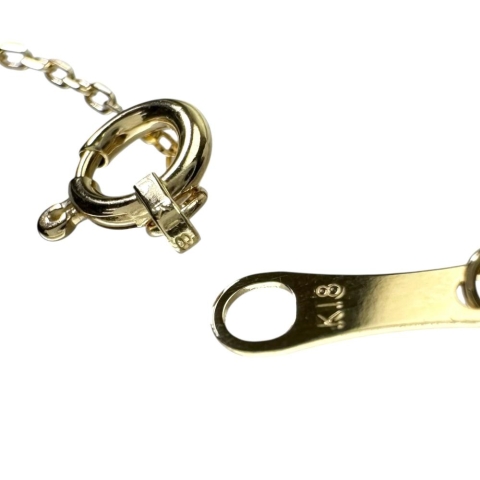 マルチカラーサファイア 1.22ct ダイヤモンド 0.05ct ネックレス K18ゴールド 18金 1.8g 40cm レディース【中古】【真子質店】【NN】【MaYMa】