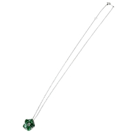 エメラルド 0.75ct ダイヤモンド 0.15ct ネックレス Pt900プラチナ/Pt850プラチナ 2.1g 40cm レディース【中古】【真子質店】【NN】【MaMiMo】