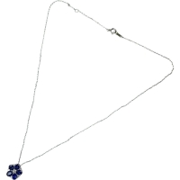 サファイア 1.03ct ダイヤモンド 0.15ct ネックレス Pt900プラチナ/Pt850プラチナ 2.2g 40cm レディース【中古】【真子質店】【NN】【MaYMa】