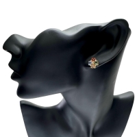 マルチカラーサファイア 計1.18/計1.25ct ダイヤモンド 計0.05×2ct ピアス K18ゴールド 18金 2.4g レディース【中古】【真子質店】【NN】【MoKT】