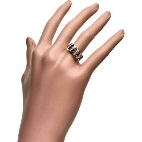 12.5号 ルビー 1.46ct ダイヤモンド 0.26ct リング・指輪 K18ゴールド 18金 4.3g レディース【中古】【真子質店】【NN】【YxMo】
