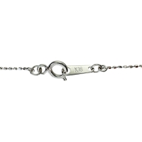 クリソベリルキャッツアイ 1.45ct ダイヤモンド 0.12ct ネックレス Pt900プラチナ/K18WGホワイトゴールド 18金 2.6g 40cm レディース【中古】【真子質店】【NN】【TYD】