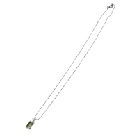 クリソベリルキャッツアイ 1.45ct ダイヤモンド 0.12ct ネックレス Pt900プラチナ/K18WGホワイトゴールド 18金 2.6g 40cm レディース【中古】【真子質店】【NN】【TYD】