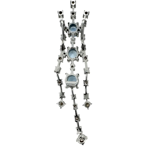 アクアマリン 0.45ct ダイヤモンド 0.55ct ペンダントトップ K18WGホワイトゴールド 18金 3.8g レディース【中古】【真子質店】【NN】【MoKT】