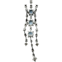 アクアマリン 0.45ct ダイヤモンド 0.55ct ペンダントトップ K18WGホワイトゴールド 18金 3.8g レディース【中古】【真子質店】【NN】【MoKT】