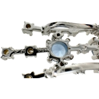 アクアマリン 0.45ct ダイヤモンド 0.55ct ペンダントトップ K18WGホワイトゴールド 18金 3.8g レディース【中古】【真子質店】【NN】【MoKT】