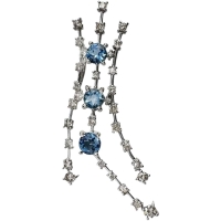 アクアマリン 0.45ct ダイヤモンド 0.55ct ペンダントトップ K18WGホワイトゴールド 18金 3.8g レディース【中古】【真子質店】【NN】【MoKT】