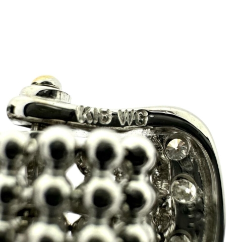 20号 ベルトデザイン ダイヤモンド 計0.05ct リング・指輪 K18WGホワイトゴールド 18金/K18ゴールド 18金 4.5g レディース【中古】【真子質店】【NN】【YxMo】