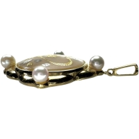 【MIKIMOTO/ミキモト】 ピクウェ/象嵌 シェル 真珠3.5-4.0ｍｍ ペンダントトップ シェル/K18ゴールド 18金 6.3g レディース【中古】【真子質店】【GD】【SSx】