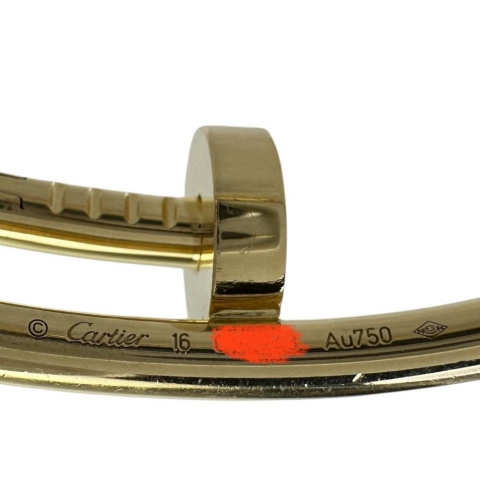 【CARTIER/カルティエ】 バングル ブレスレット ジュストアンクル クラシックモデル K18ゴールド 18金 32.0g 16cm 16 レディース【中古】【真子質店】【BL】【KSTx】