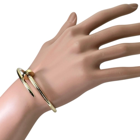 【CARTIER/カルティエ】 バングル ブレスレット ジュストアンクル クラシックモデル K18ゴールド 18金 32.0g 16cm 16 レディース【中古】【真子質店】【BL】【KSTx】