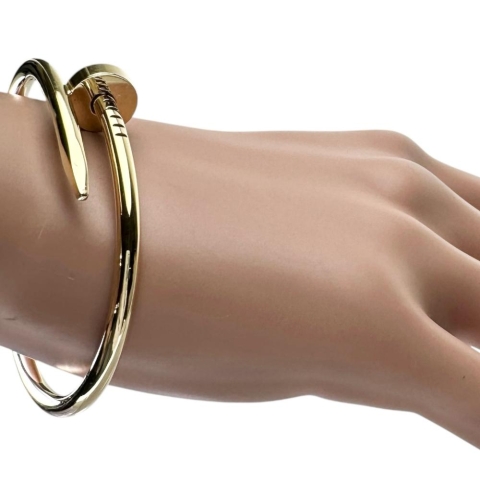 【CARTIER/カルティエ】 バングル ブレスレット ジュストアンクル クラシックモデル K18ゴールド 18金 32.0g 16cm 16 レディース【中古】【真子質店】【BL】【KSTx】
