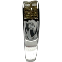 14.5号 グラデーションカラーサファイア 1.53ct ダイヤモンド 0.04ct リング・指輪 K18WGホワイトゴールド 18金 4.8g レディース【中古】【真子質店】【NN】【YxMo】
