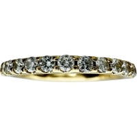 12号 ハーフエタニティ ダイヤモンド 0.30ct リング・指輪 K18ゴールド 18金 1.9g レディース【中古】【真子質店】【NN】【MaDI】