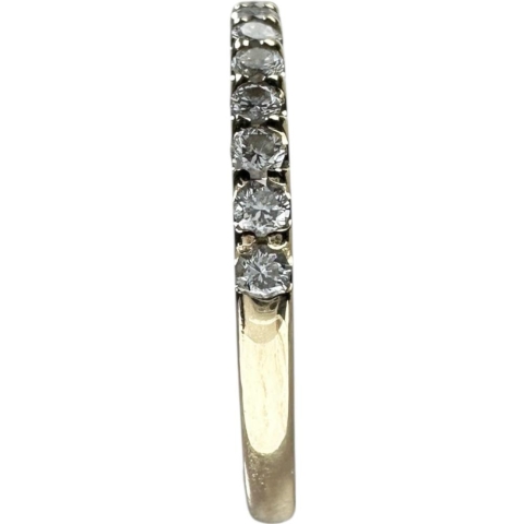 12号 ハーフエタニティ ダイヤモンド 0.30ct リング・指輪 K18ゴールド 18金 1.9g レディース【中古】【真子質店】【NN】【MaDI】