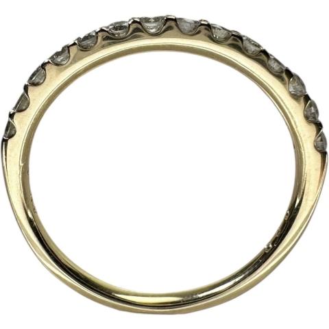 12号 ハーフエタニティ ダイヤモンド 0.30ct リング・指輪 K18ゴールド 18金 1.9g レディース【中古】【真子質店】【NN】【MaDI】