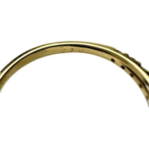 12号 ハーフエタニティ ダイヤモンド 0.30ct リング・指輪 K18ゴールド 18金 1.9g レディース【中古】【真子質店】【NN】【MaDI】