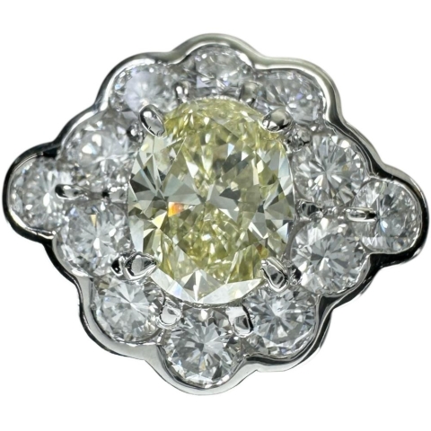 12号 ダイヤモンド(推定FLY-SI1程度） 1.078ct ダイヤモンド 0.88ct リング・指輪 Pt900プラチナ 5.5g レディース【中古】【真子質店】【NN】【IKYx】
