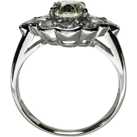 12号 ダイヤモンド(推定FLY-SI1程度） 1.078ct ダイヤモンド 0.88ct リング・指輪 Pt900プラチナ 5.5g レディース【中古】【真子質店】【NN】【IKYx】