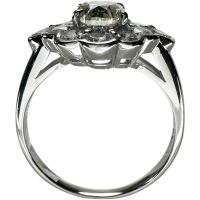 12号 ダイヤモンド(推定FLY-SI1程度） 1.078ct ダイヤモンド 0.88ct リング・指輪 Pt900プラチナ 5.5g レディース【中古】【真子質店】【NN】【IKYx】