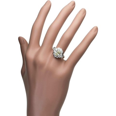 12号 ダイヤモンド(推定FLY-SI1程度） 1.078ct ダイヤモンド 0.88ct リング・指輪 Pt900プラチナ 5.5g レディース【中古】【真子質店】【NN】【IKYx】