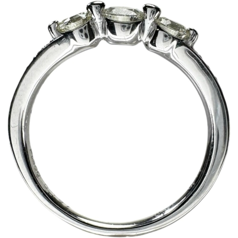 10号 ダイヤモンド 0.31ct ダイヤモンド 0.197ct ダイヤモンド 0.07ct リング・指輪 Pt900プラチナ 3.6g レディース【中古】【真子質店】【NN】【MaSY】