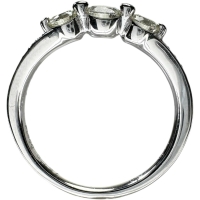 10号 ダイヤモンド 0.31ct ダイヤモンド 0.197ct ダイヤモンド 0.07ct リング・指輪 Pt900プラチナ 3.6g レディース【中古】【真子質店】【NN】【MaSY】