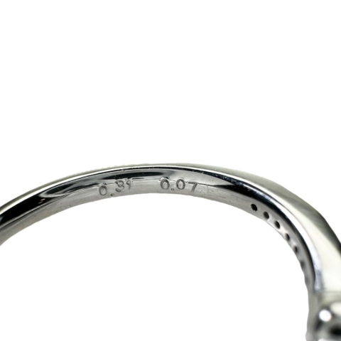 10号 ダイヤモンド 0.31ct ダイヤモンド 0.197ct ダイヤモンド 0.07ct リング・指輪 Pt900プラチナ 3.6g レディース【中古】【真子質店】【NN】【MaSY】