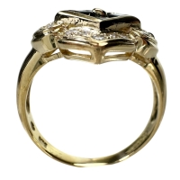 15号 サファイア 0.35ct ダイヤモンド 0.22ct リング・指輪 K18ゴールド 18金 4.7g レディース【中古】【真子質店】【NN】【YTK】