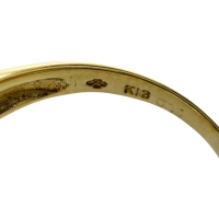 15号 サファイア 0.35ct ダイヤモンド 0.22ct リング・指輪 K18ゴールド 18金 4.7g レディース【中古】【真子質店】【NN】【YTK】