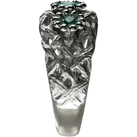 12号 パライバトルマリン 0.24ct リング・指輪 Pt900プラチナ 10.2g レディース【中古】【真子質店】【NN】【KST】