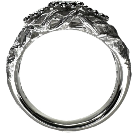 12号 パライバトルマリン 0.24ct リング・指輪 Pt900プラチナ 10.2g レディース【中古】【真子質店】【NN】【KST】