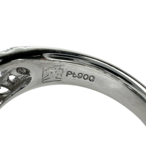 12号 パライバトルマリン 0.24ct リング・指輪 Pt900プラチナ 10.2g レディース【中古】【真子質店】【NN】【KST】