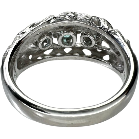 12号 パライバトルマリン 0.24ct リング・指輪 Pt900プラチナ 10.2g レディース【中古】【真子質店】【NN】【KST】