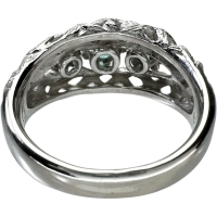 12号 パライバトルマリン 0.24ct リング・指輪 Pt900プラチナ 10.2g レディース【中古】【真子質店】【NN】【KST】