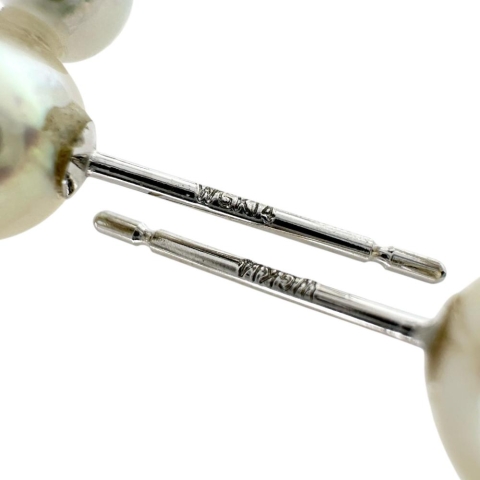 アコヤ真珠 4.0～5.2mm ピアス K14WGホワイトゴールド 14金 1.8g レディース【中古】【真子質店】【NN】【MoMo】