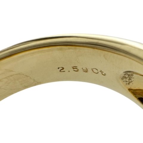 17号 イエローサファイア（カラーグラデーション） 2.59ct リング・指輪 K18ゴールド 18金 7.4g レディース【中古】【真子質店】【NN】【IxxI】