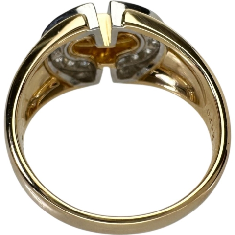 18号【POLA/ポーラ】 ダイヤモンド 0.32ct イエローダイヤモンド 0.13ct リング・指輪 K18ゴールド 18金/Pt900プラチナ 8.9g レディース【中古】【真子質店】【NN】【IIxx】