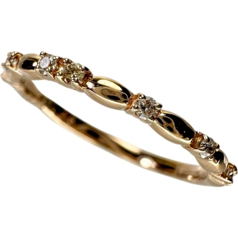 11号 ダイヤモンド 0.10ct リング・指輪 K18PGピンクゴールド 18