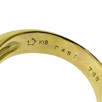 14号【HOSHInoSUNA/星の砂】 スネーク ダイヤモンド 計0.18ct リング・指輪 K18ゴールド 18金 7.1g レディース【中古】【真子質店】【NN】【MiMax】