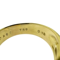 14号【HOSHInoSUNA/星の砂】 スネーク ダイヤモンド 計0.18ct リング・指輪 K18ゴールド 18金 7.1g レディース【中古】【真子質店】【NN】【MiMax】