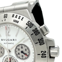 【BVLGARI/ブルガリ】 ディアゴノ タキメトリック CH40STA 腕時計 ステンレススチール 自動巻き/オートマ ホワイト文字盤/シルバーバンド メンズ【中古】【真子質店】【GD】【IMiMaK】