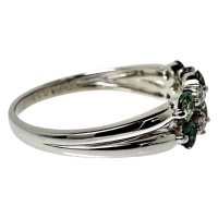 12.5号 仕上げ済 アレキサンドライト 計0.53ct ダイヤモンド 計0.07ct リング・指輪 Pt900プラチナ 3.1g レディース【中古】【真子質店】【NN】【DDx】