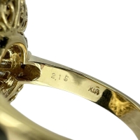 11.5号 ウォーターオパール 2.15ct ダイヤモンド 1.28ct リング・指輪 K18ゴールド 18金 10.5g レディース【中古】【真子質店】【NN】【IKYx】