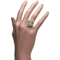 11.5号 ウォーターオパール 2.15ct ダイヤモンド 1.28ct リング・指輪 K18ゴールド 18金 10.5g レディース【中古】【真子質店】【NN】【IKYx】
