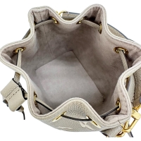 【LOUIS VUITTON/ルイ・ヴィトン】 ナノノエ モノグラムアンプラント M46291 ハンドバッグ レザー ベージュ レディース【中古】【真子質店】【BL】【TTxx】