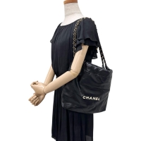 【CHANEL/シャネル】 CHANEL22 スモール チェーンワンショルダー AS3260 シリアルプレート有 ショルダーバッグ レザー ブラック レディース【中古】【真子質店】【BL】【YKTI】